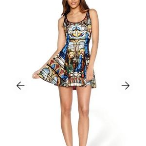 Black Milk Clothing Tartan Red vs Cathedral Inside Out Dress